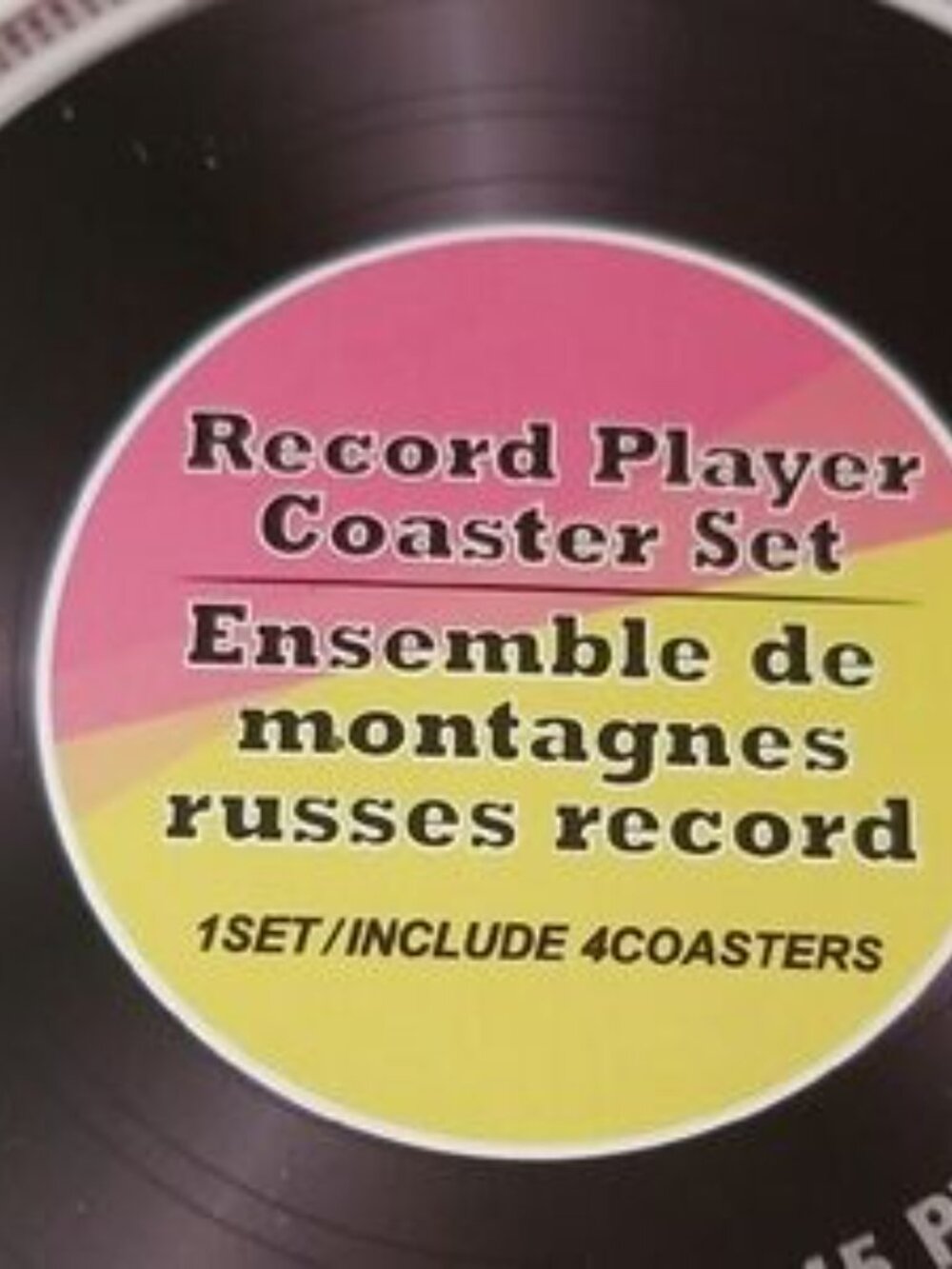 Record Player Coaster Set - Picture 2 of 4